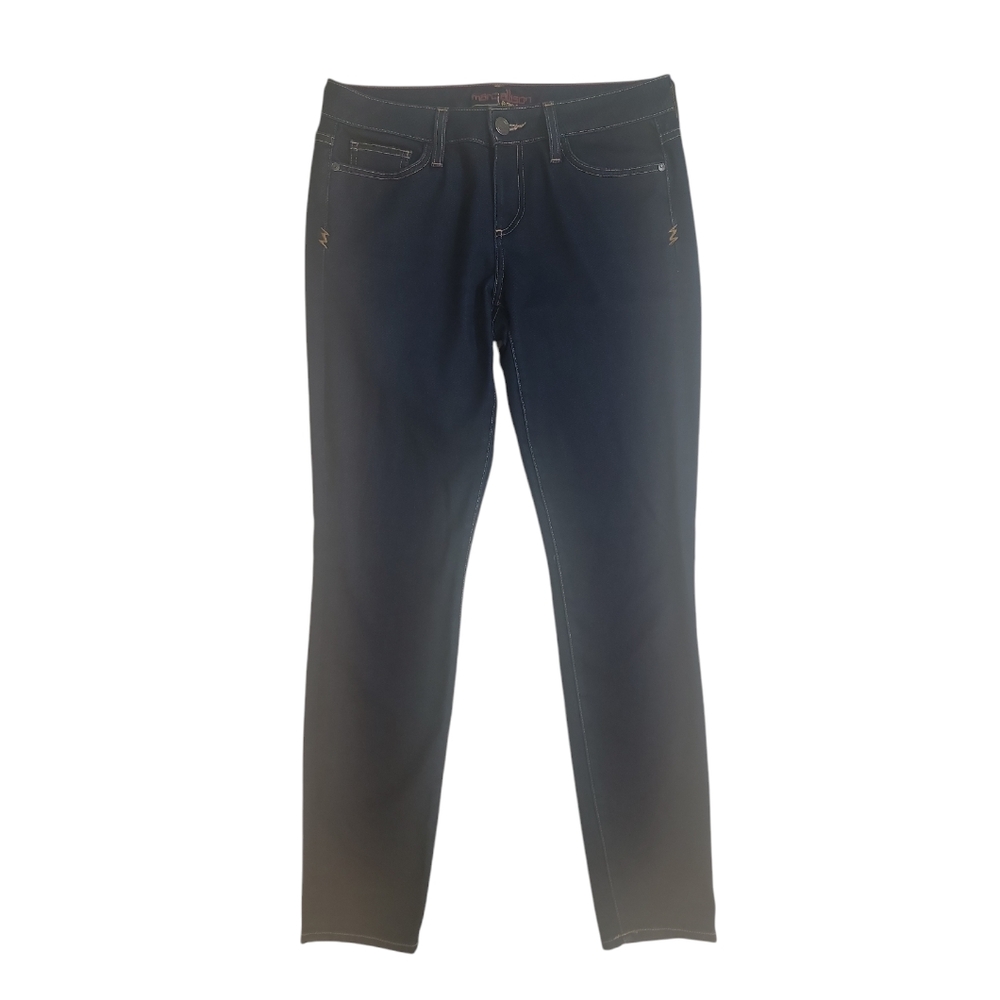 Marc Allen Dark Denim Skinny Leg Midrise Women Stretch Jeans Size 28 NWOT‎